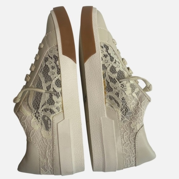 NWOB Dolce Vita Harryson Lace Panel Sneakers Victoriancore Cottagecore Coquette - Picture 2 of 9